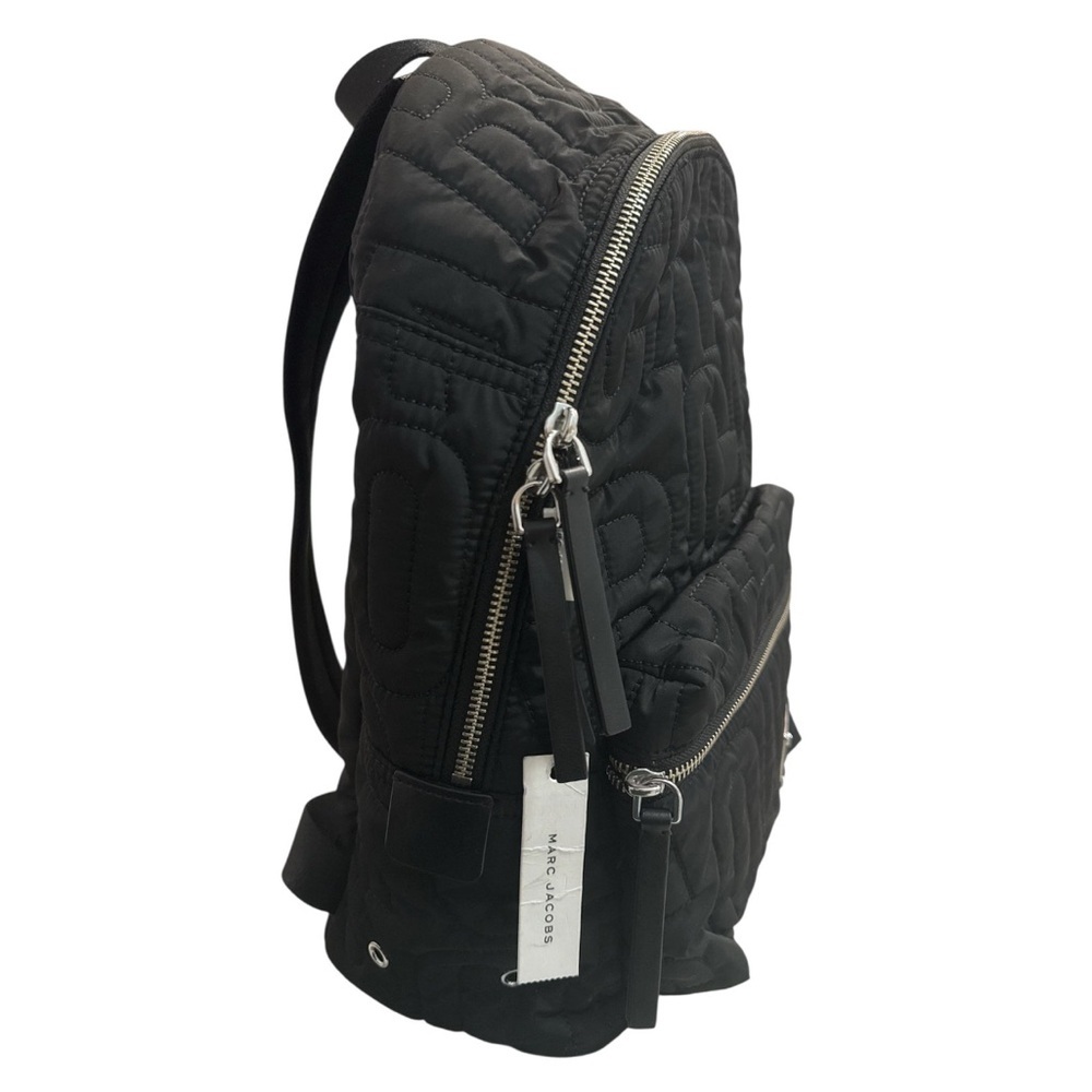 MARC JACOBS Quilted Nylon Backpack Black Large Laptop School Travel Bag - Picture 3 of 15